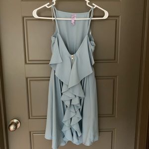 PRETTY IN BLIE RUFFLE DRESS